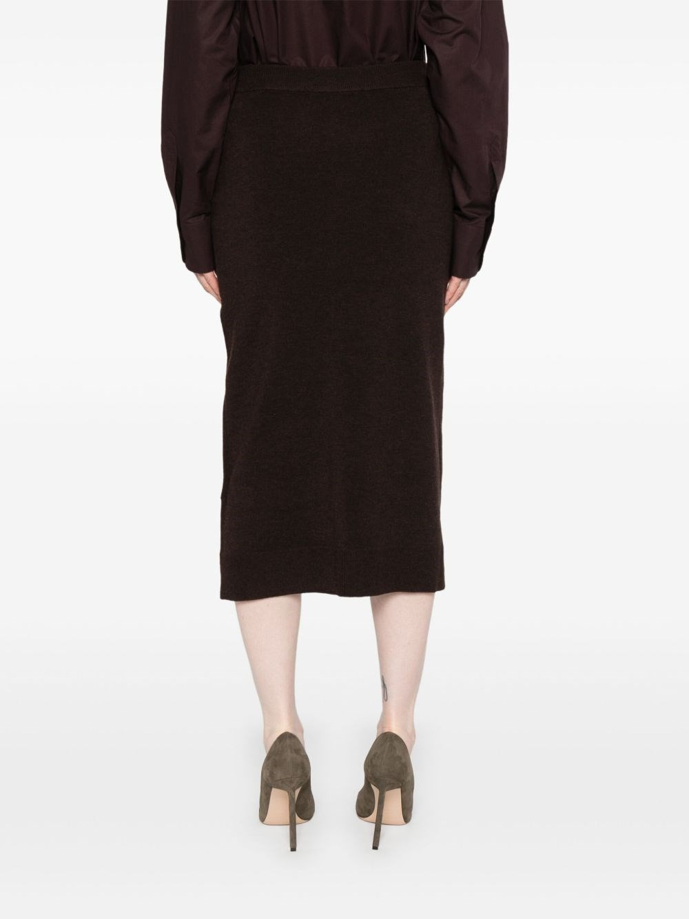 Wool midi skirt - 5