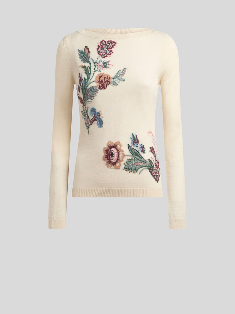 WOOL-BLEND JACQUARD SWEATER 1