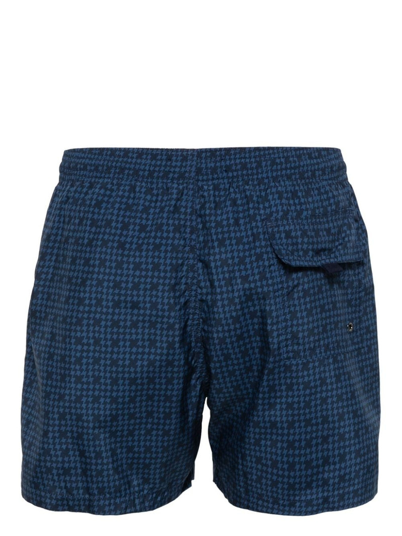 Canali houndstooth swim shorts outlook