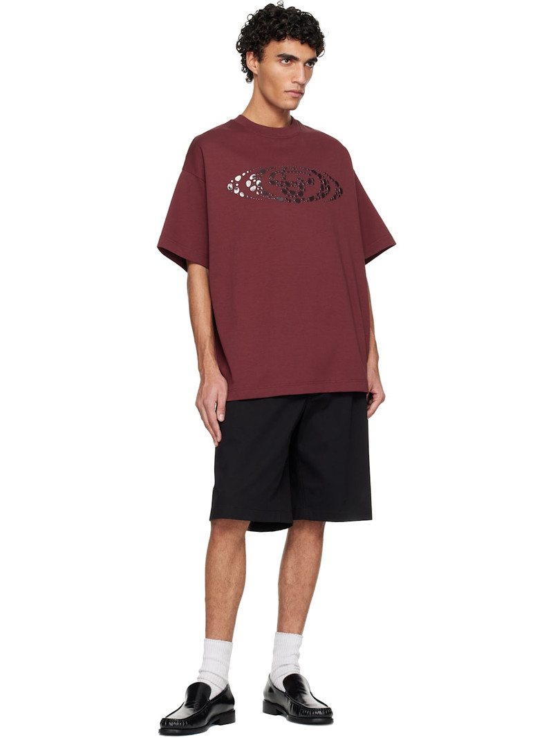 CASABLANCA Red Pebble Logo Oversized T-shirt outlook