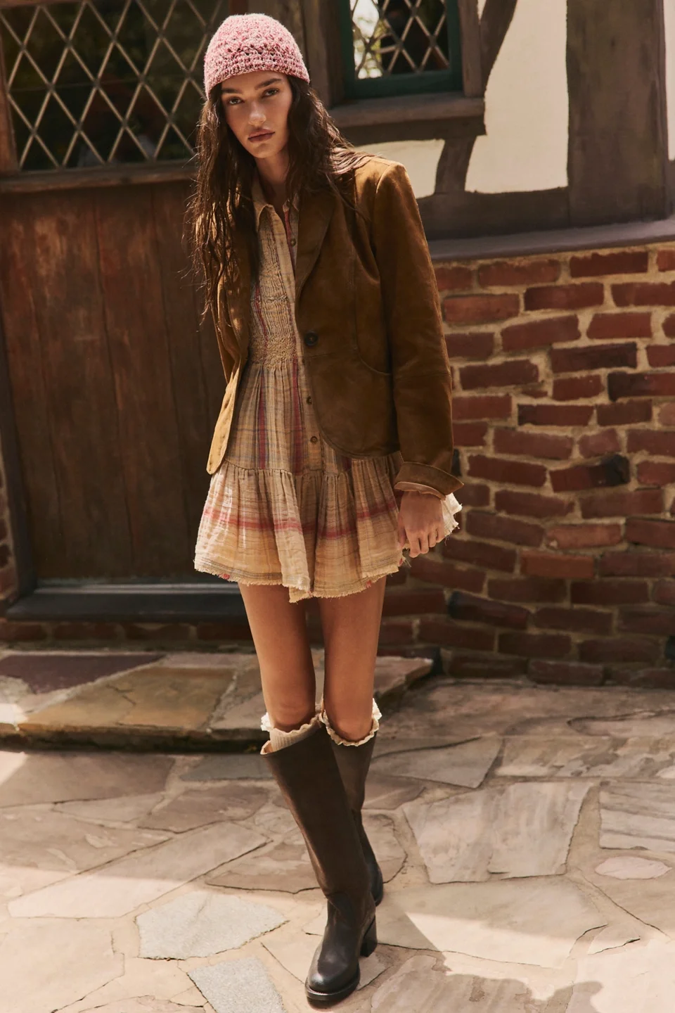 Off Beat Plaid Romper - 1