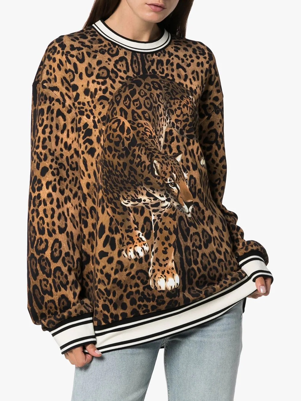 leopard print sweatshirt - 3