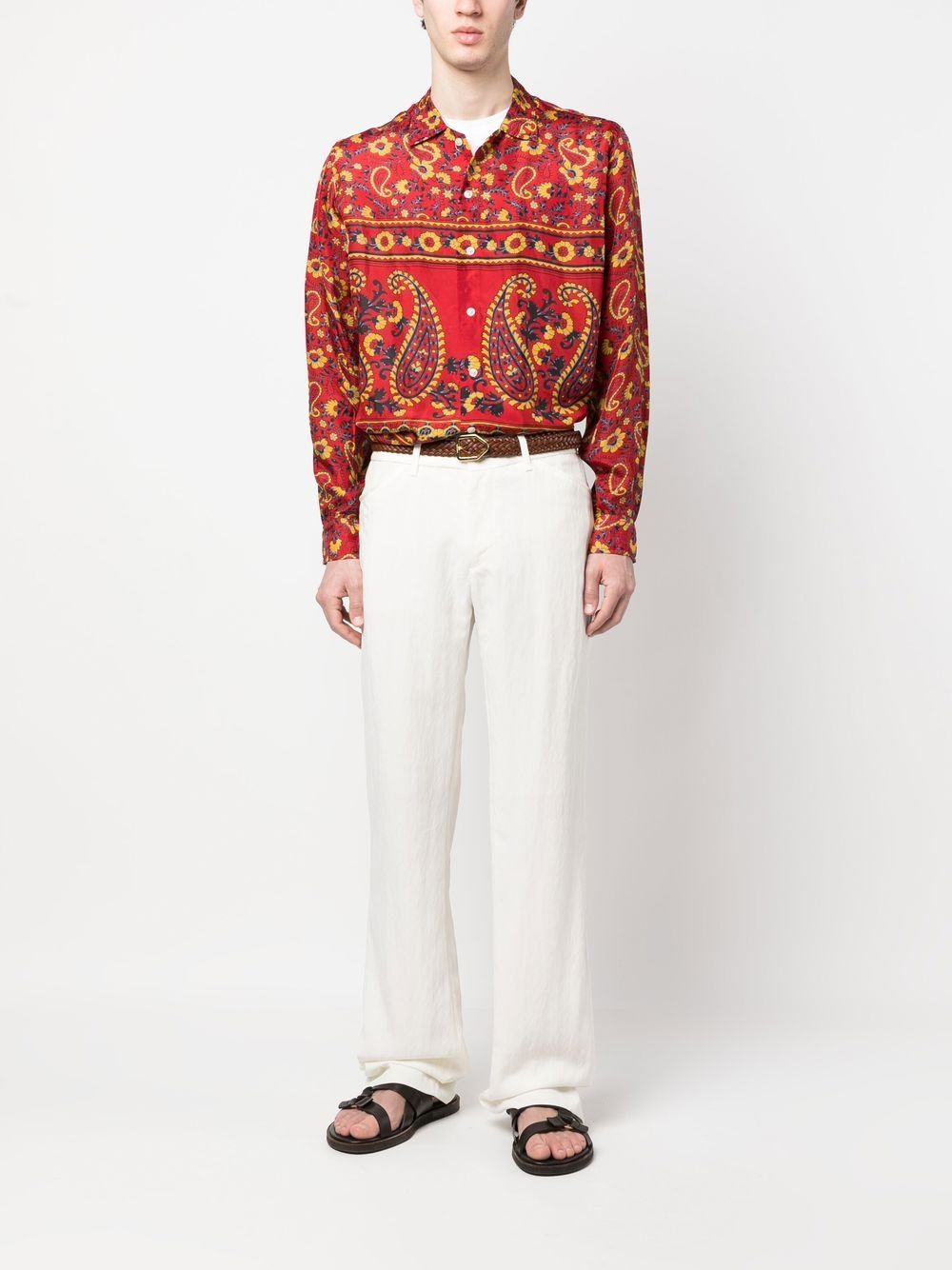 mid-rise straight-leg trousers - 2
