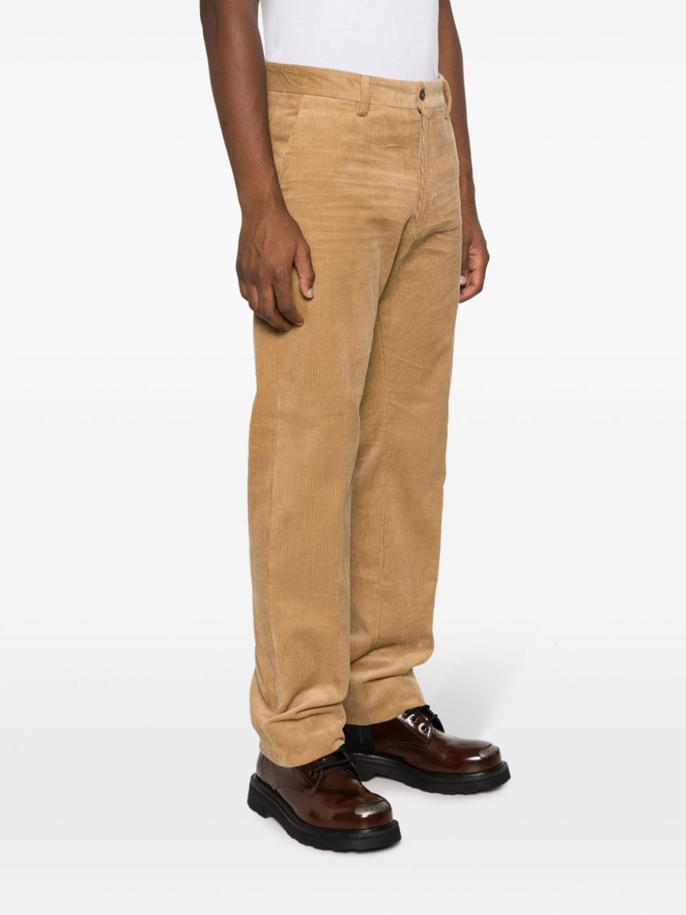 corduroy straight-leg trousers - 3