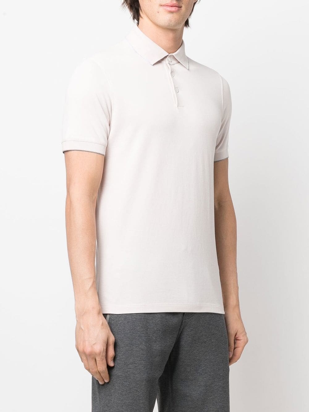 tipped-collar polo shirt - 3