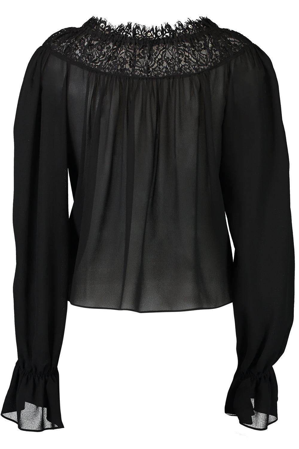 Scoop Neck Cropped Blouse - 4