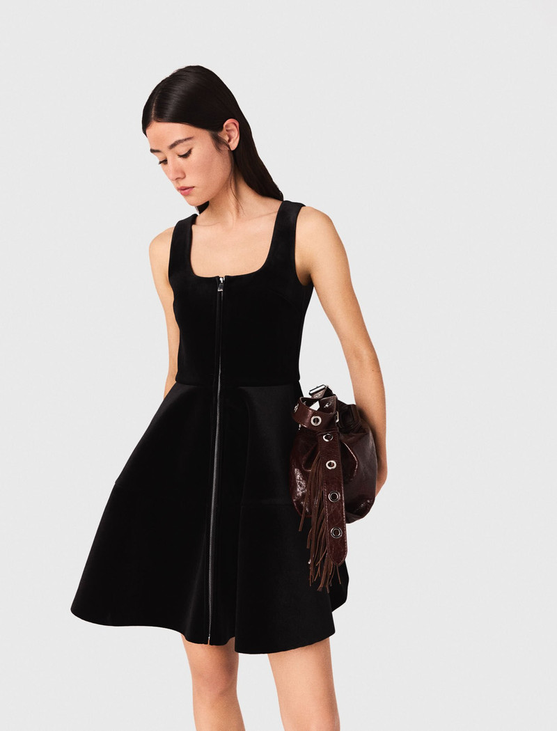 Mini velvet skater dress 6