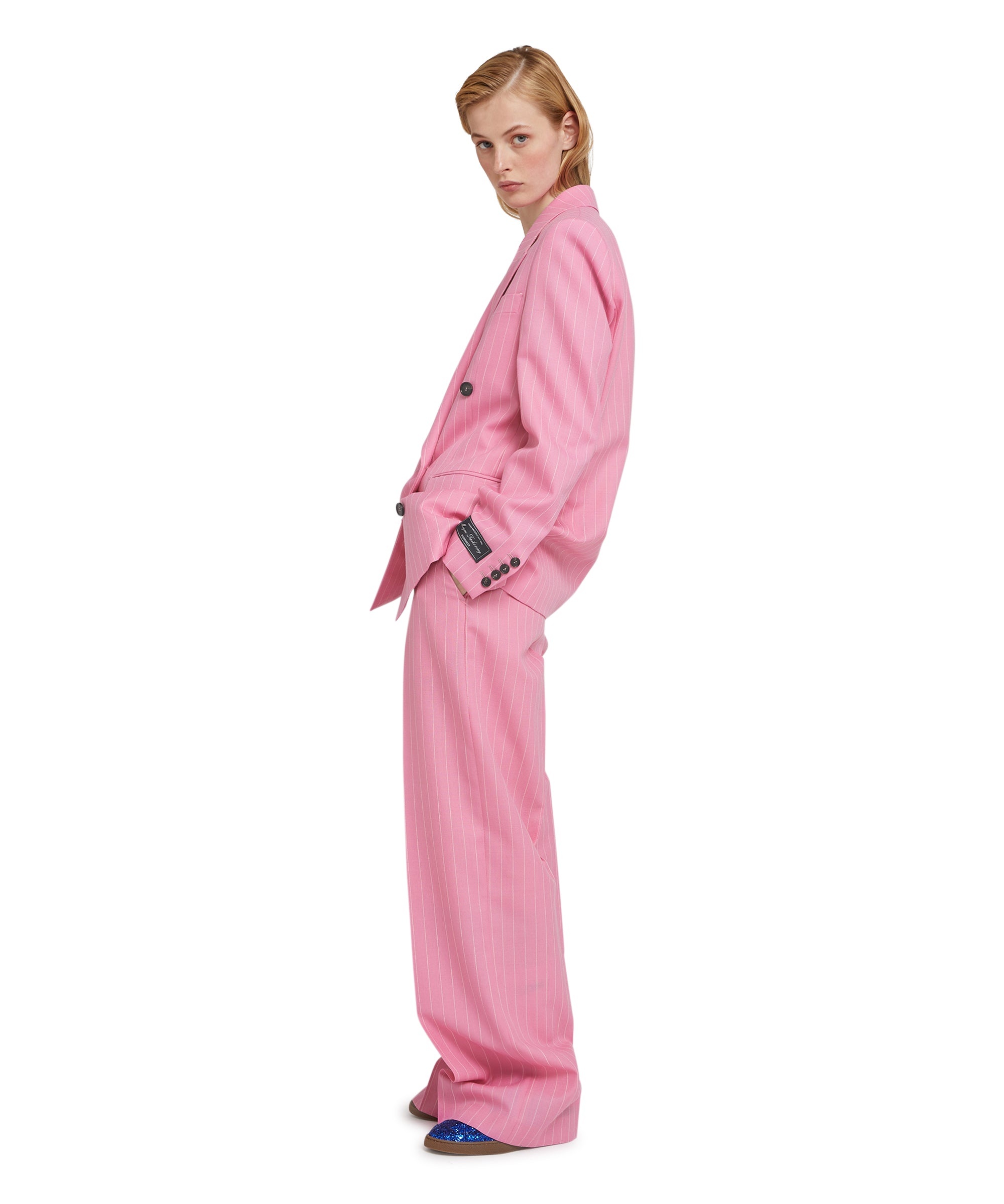 Wool trousers with  "Pinstripe Wool" workmanship - 5