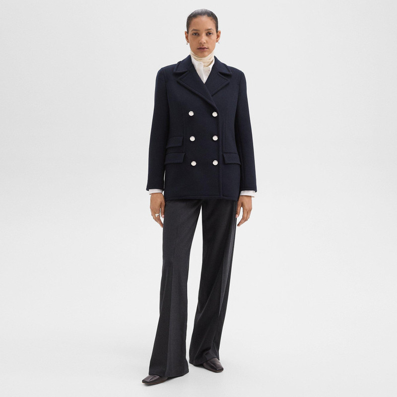 Theory Peacoat Blazer in Recycled Wool-Blend Melton outlook