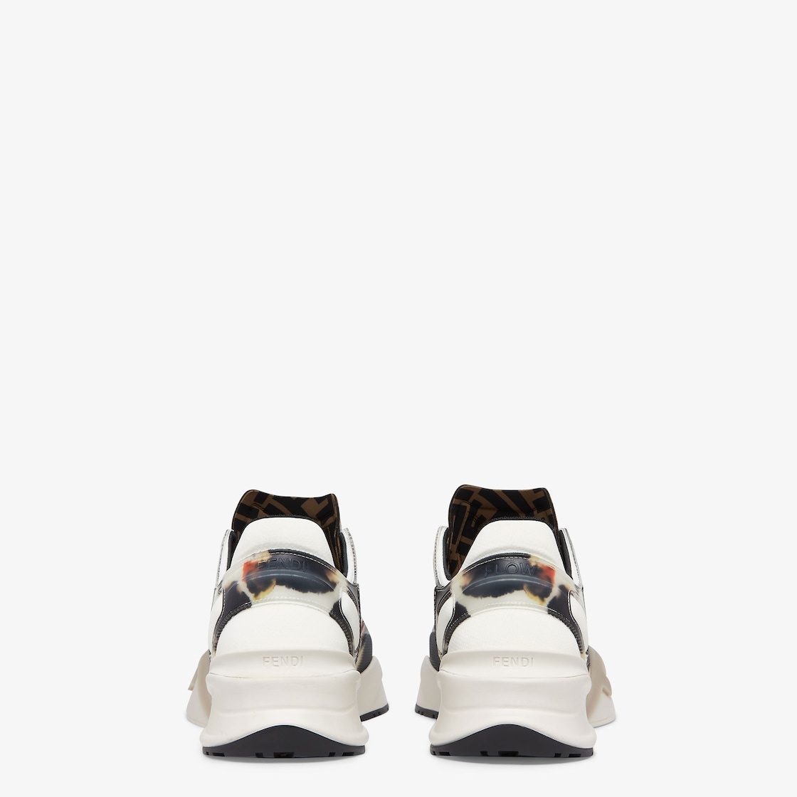 Slip-on sneakers with adjustable elastic laces, FF stopper and corrugated sole with engraved F. Fend - 3