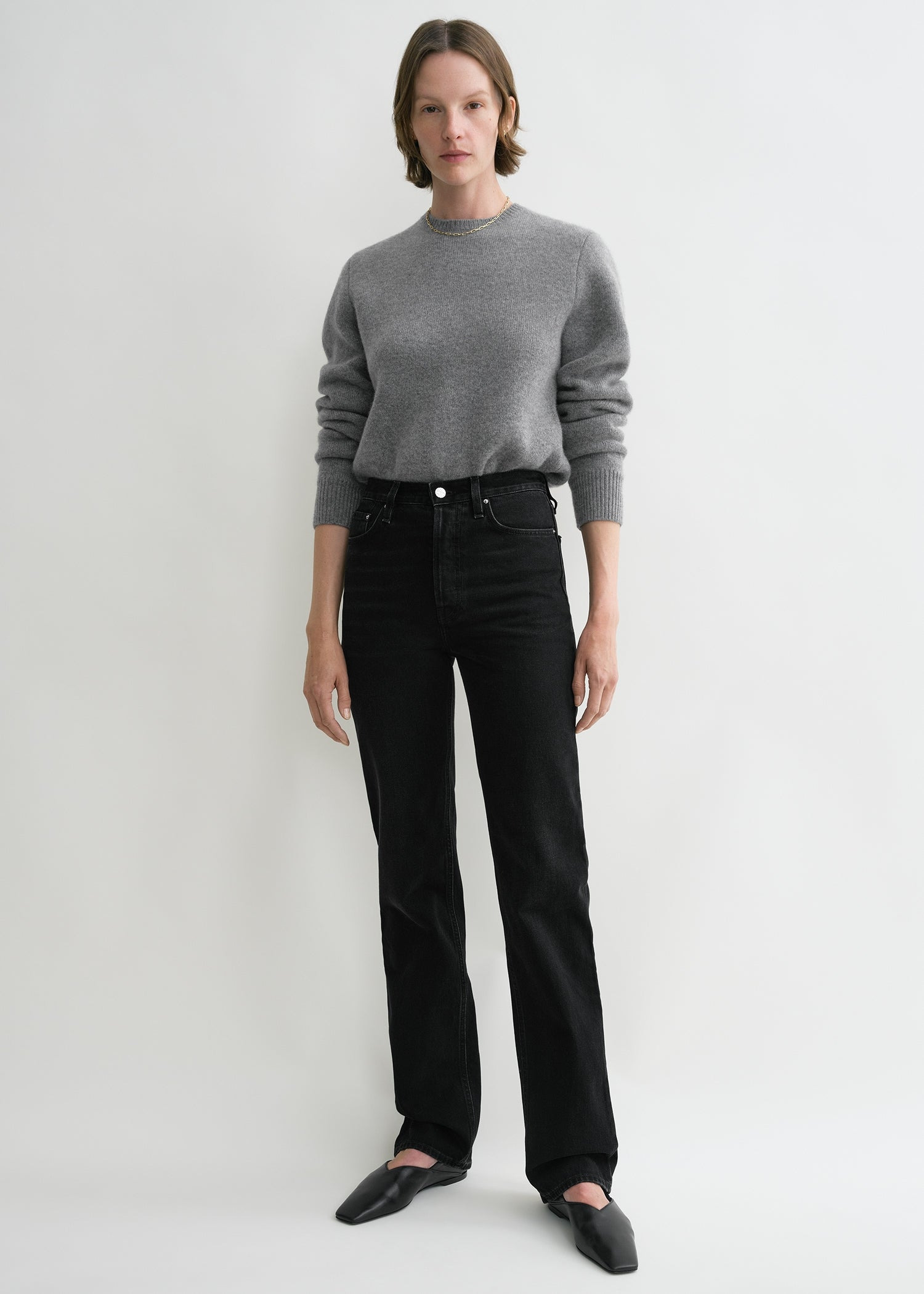 Classic cut denim full length faded black - 2