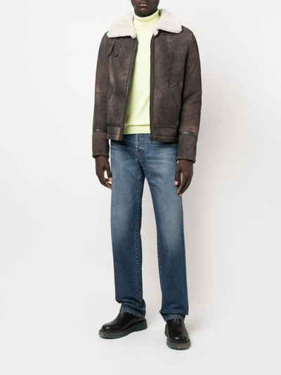 Yves Salomon military-style shearling jacket outlook