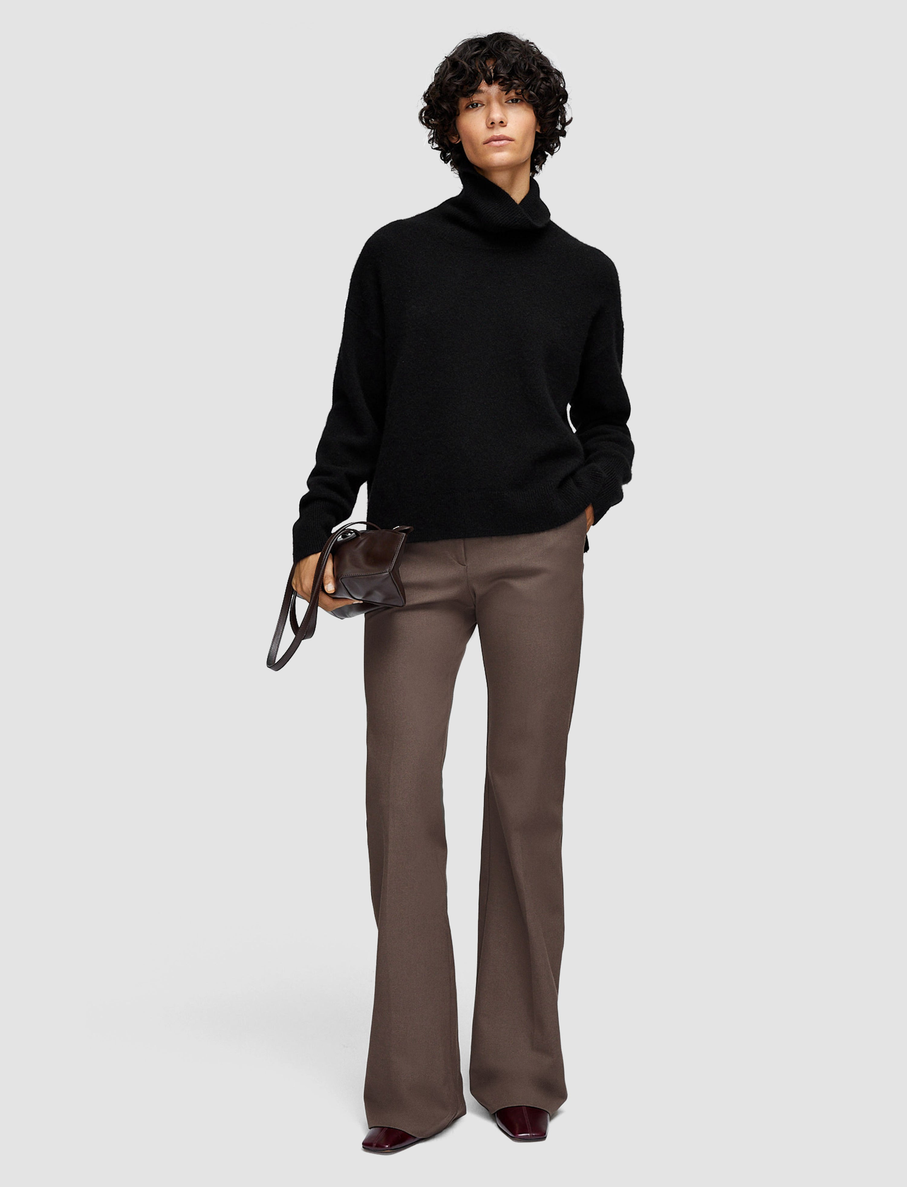 Brushed Cashmere High Neck Jumper - 2
