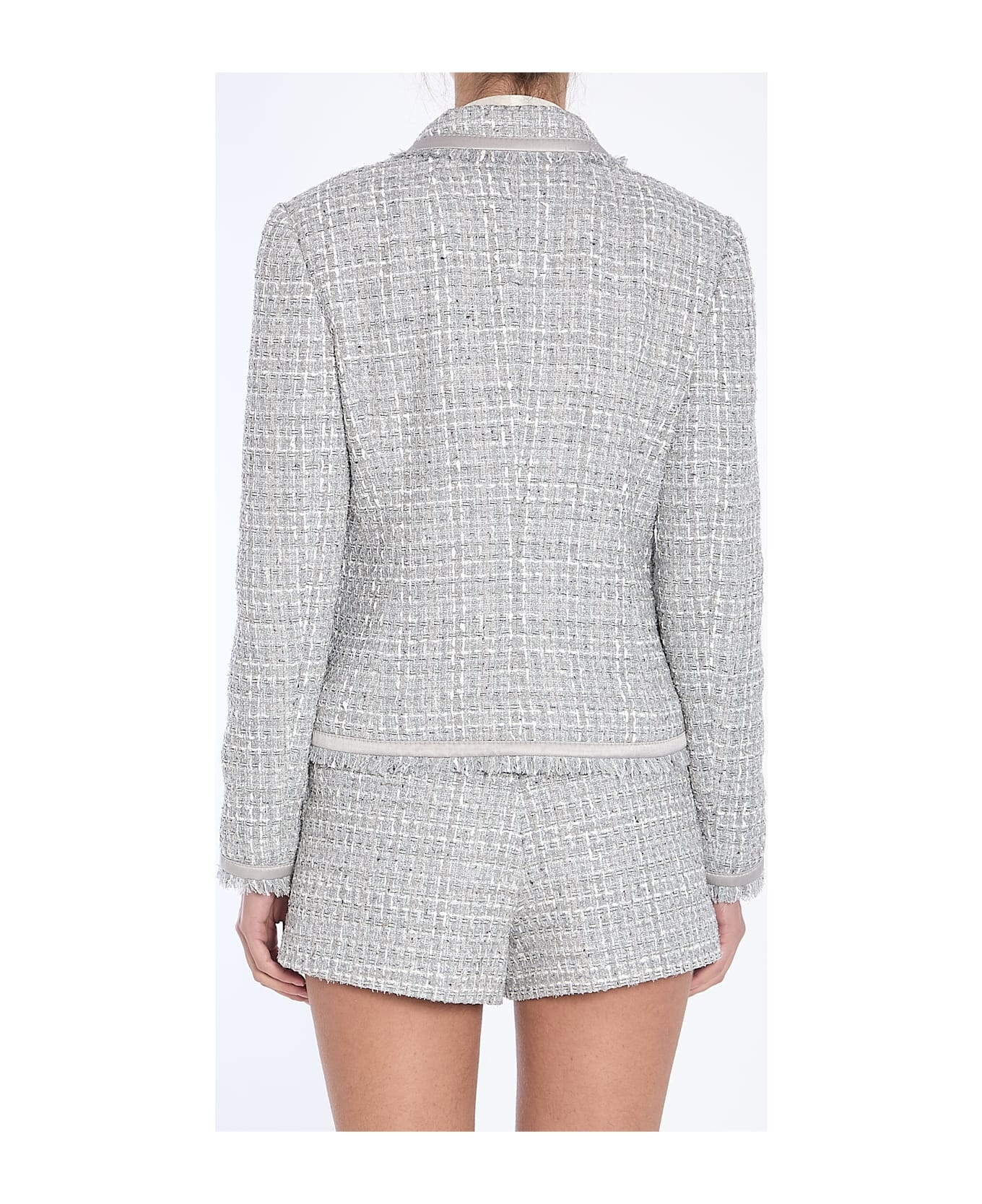 Dolce & Gabbana Jacket In Grey Lamé Bouclé | italist