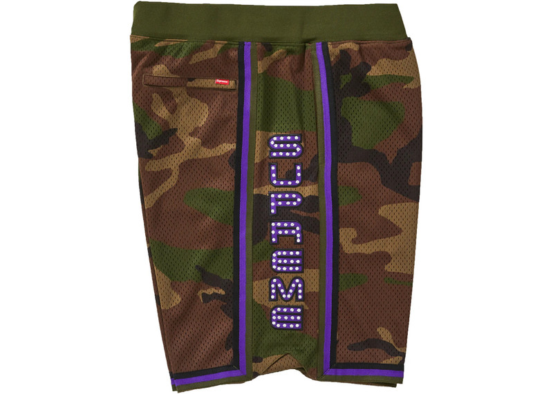 Supreme Supreme Rhinestone Basketball Short Woodland Camo outlook