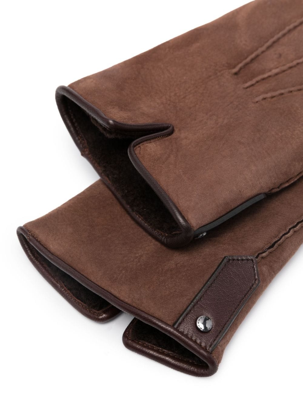 seam-detail suede gloves - 2
