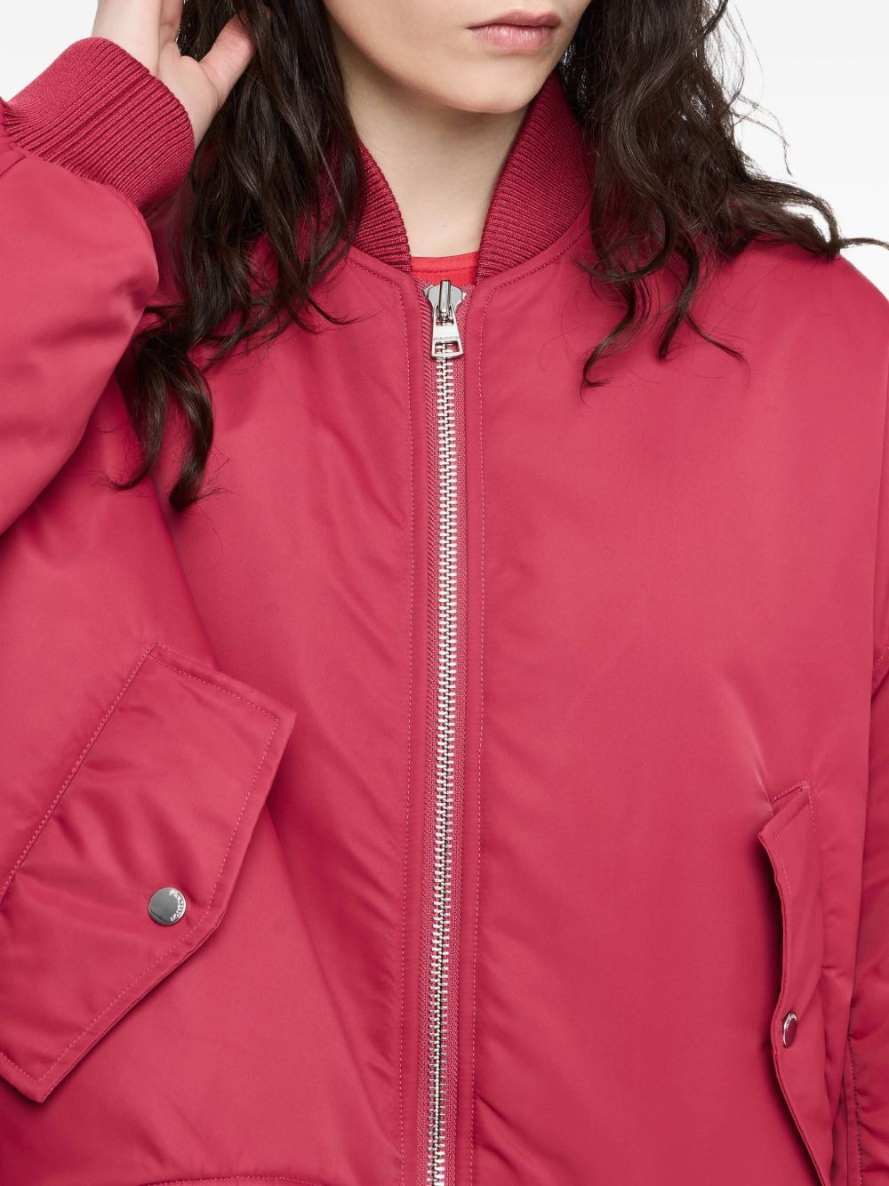 boxy zip-front bomber jacket - 4