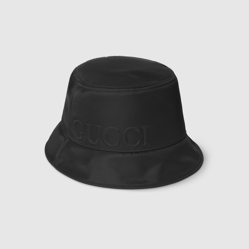Nylon bucket hat with Gucci logo 4