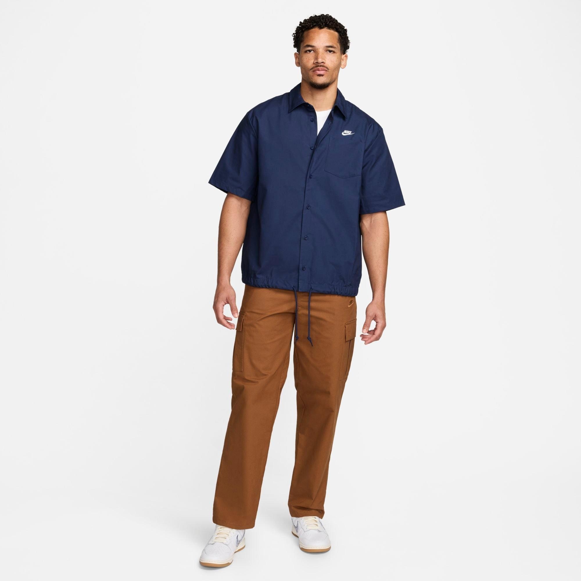 MEN'S NIKE CLUB OXFORD BUTTON-DOWN SHORT-SLEEVE SHIRT - 2