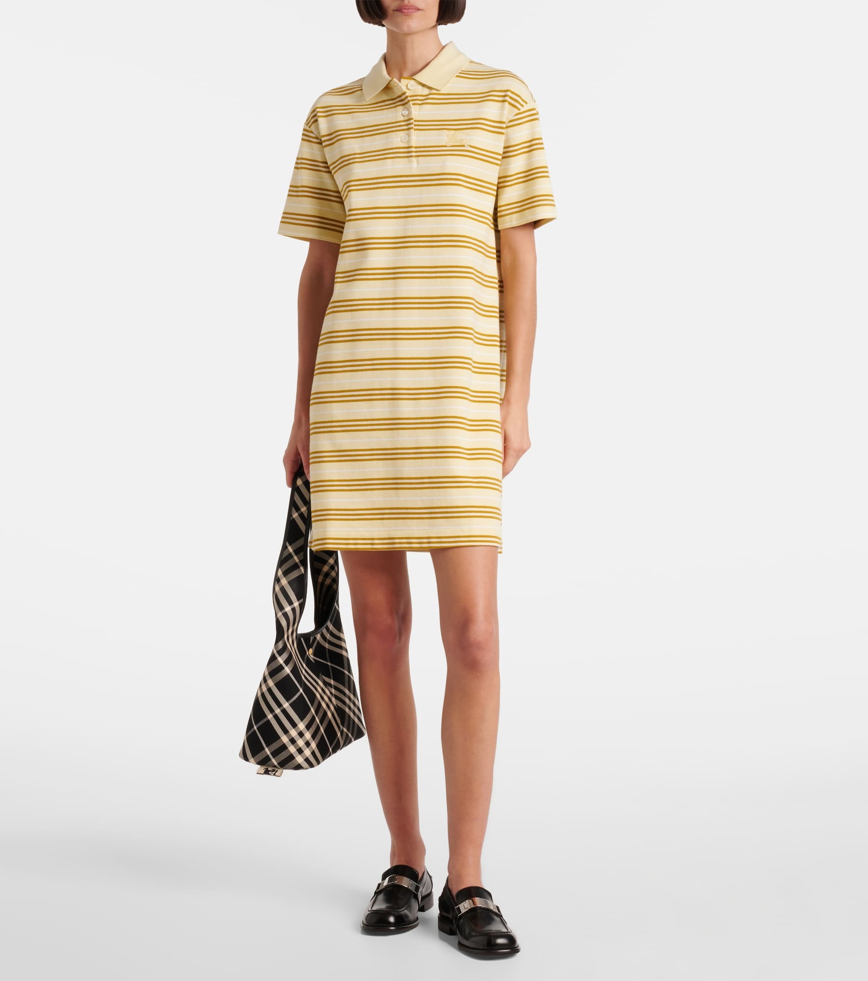 Icon Stripe cotton piquet minidress - 2