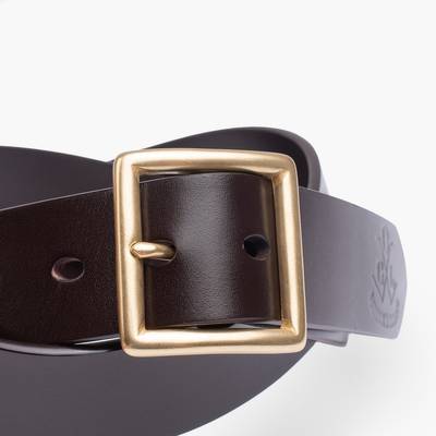 Iron Heart OGL-BELT-FULL-VTG-BRN OGL Vintage Buckle Leather Belt - Brown outlook