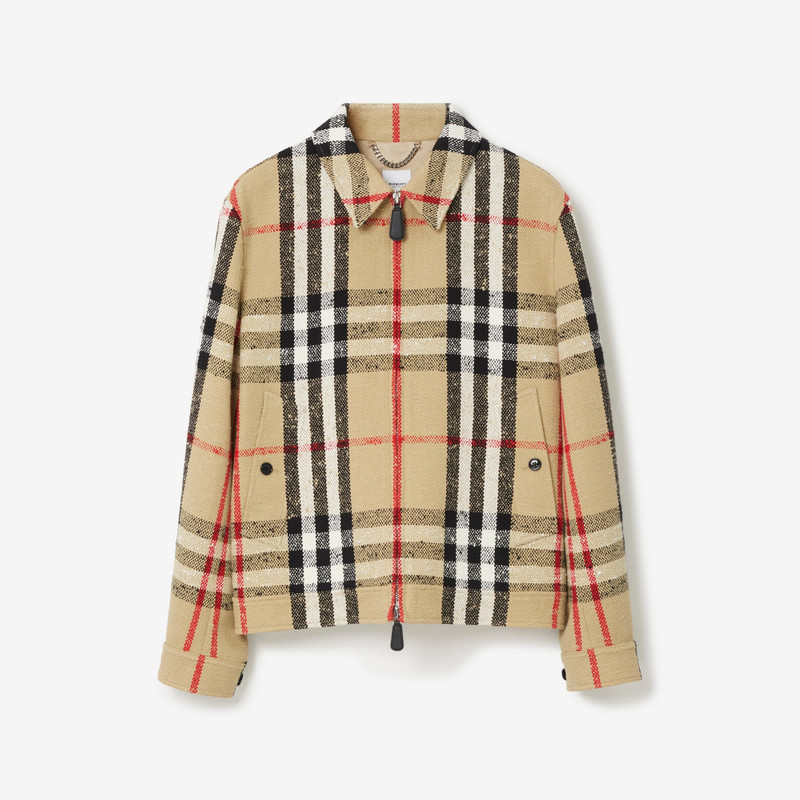 Check Bouclé Harrington Jacket 1