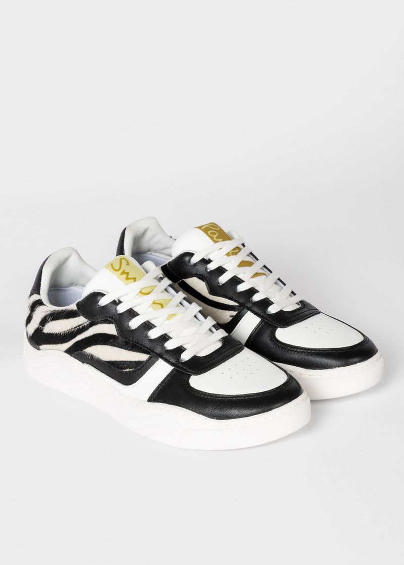 Leather Zebra 'Eden' Trainers 3