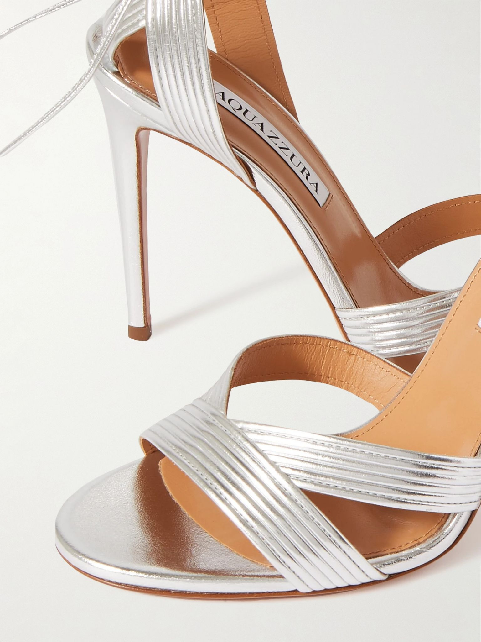 Ari 105 metallic leather sandals Silver - 4