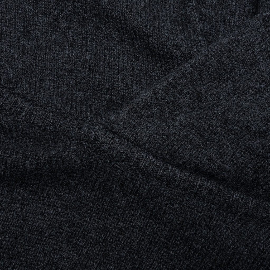 ACNE STUDIOS KNIT HOODIE - ANTHRACITE GREY - 4