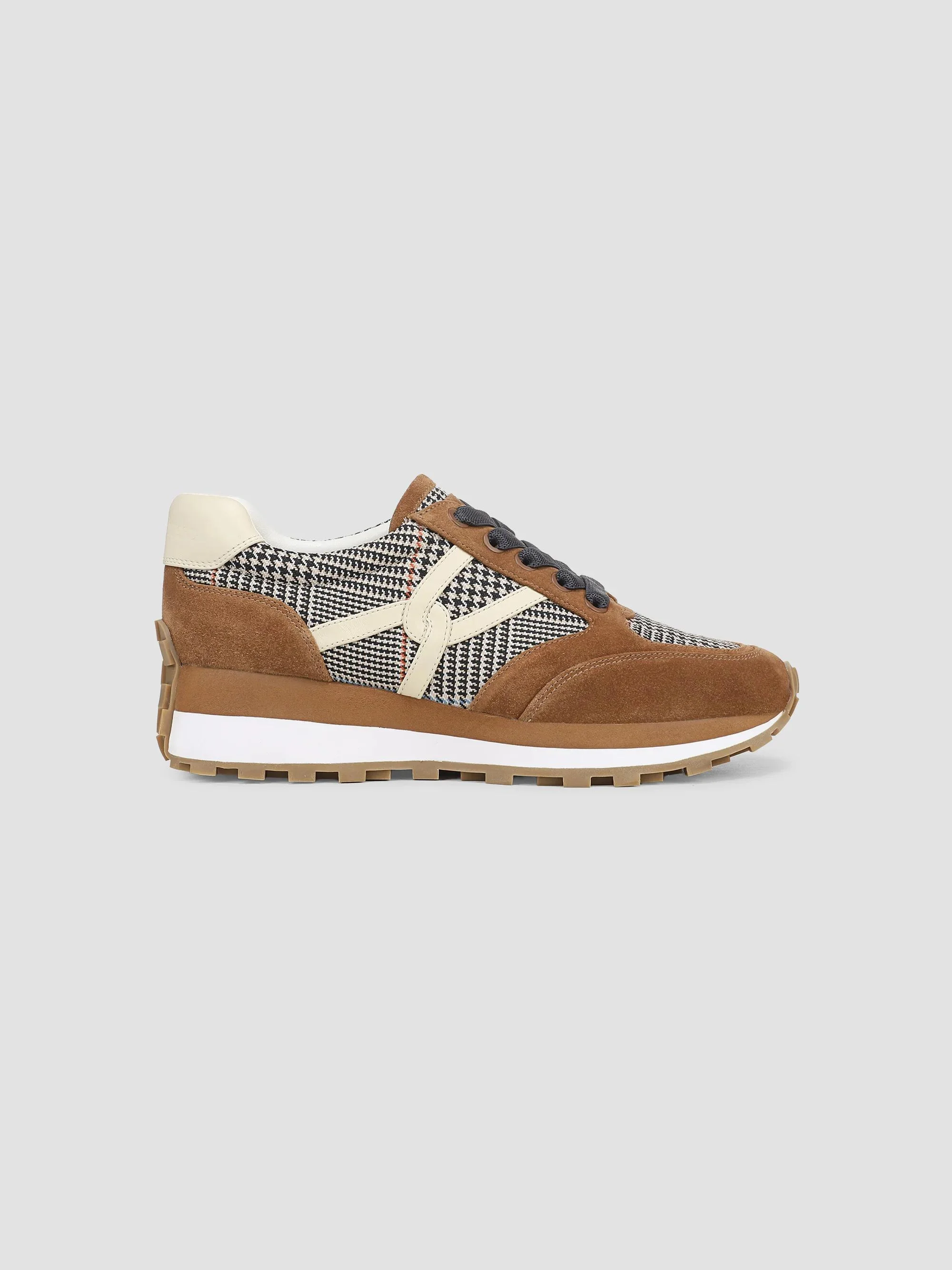 Women's Valentina Printed Suede Sneakers - Chestnut Multi - 1