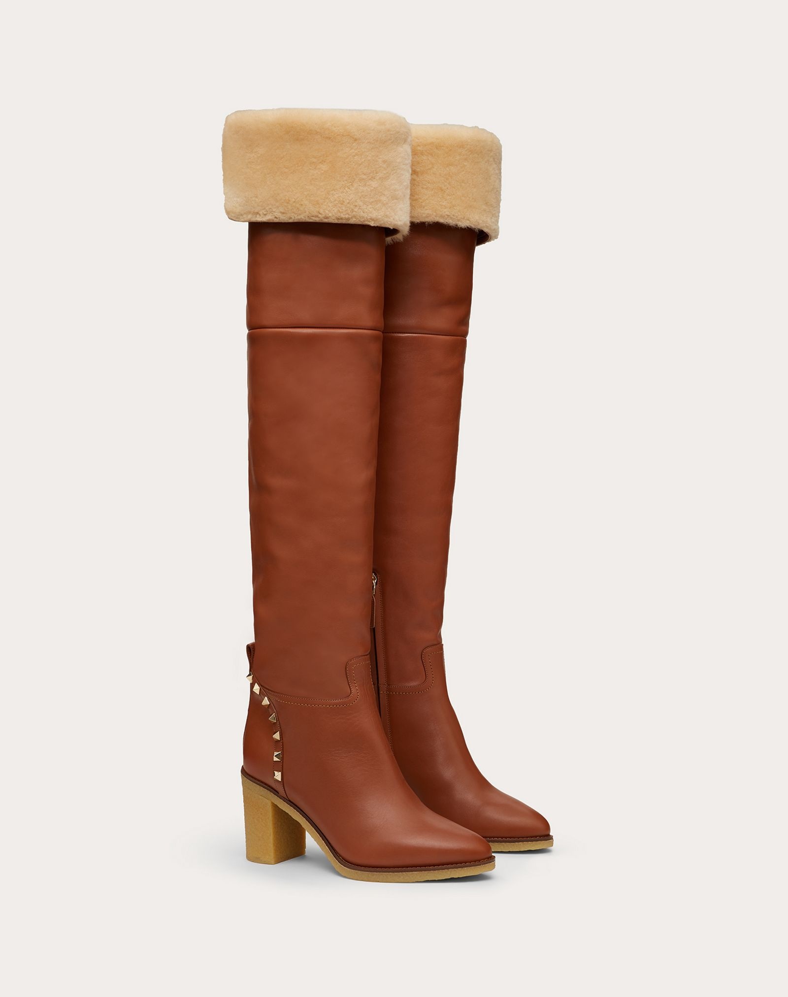 Rockstud Over The Knee Calfskin Boot 85 mm - 2