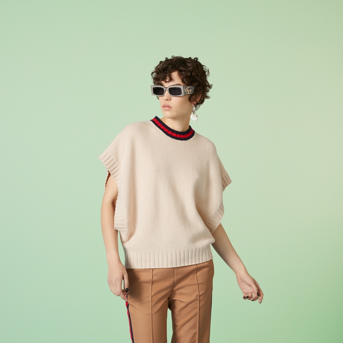 Wool sweater with Interlocking G - 5