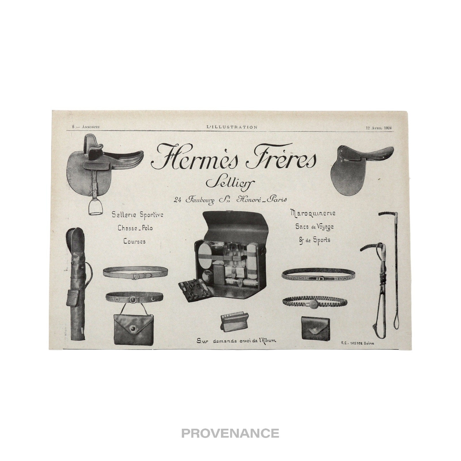 Hermes Antique Vintage Newsprint Ad - Hermès Frères - 3