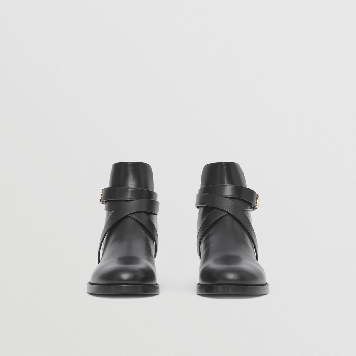 Monogram Motif Leather Ankle Boots - 4