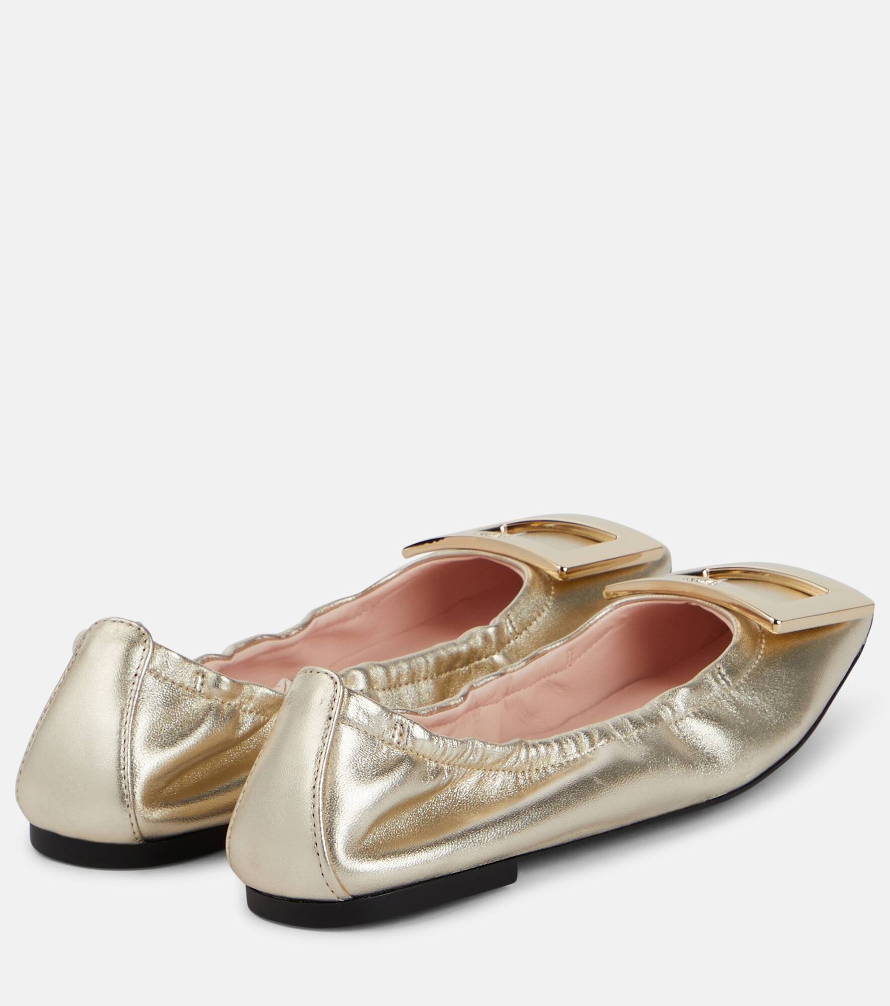 Viv' Pockette leather ballet flats - 3