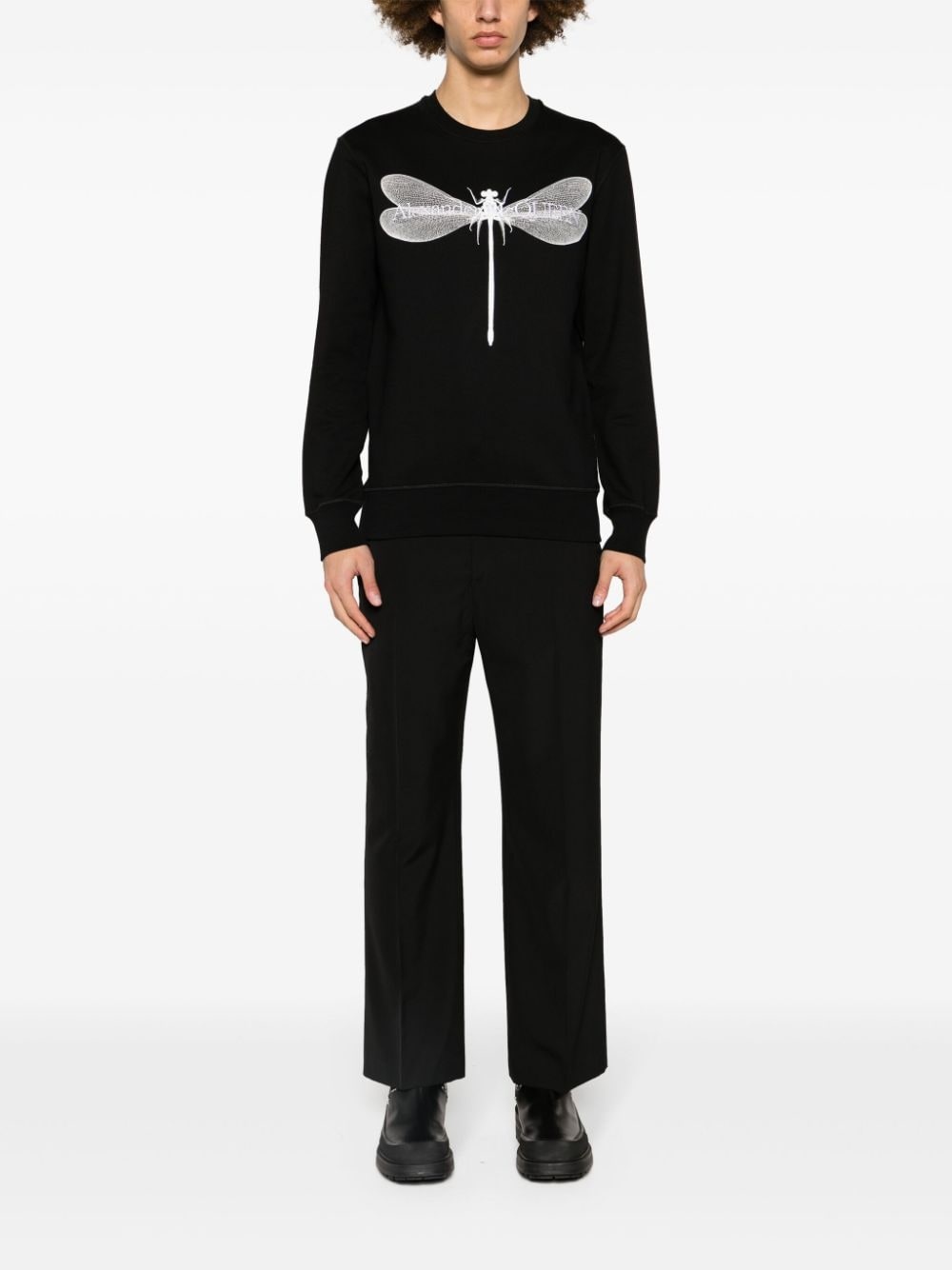 dragonfly-print cotton sweatshirt - 2