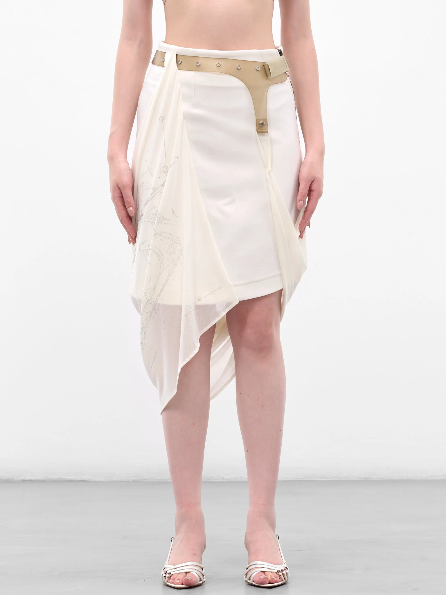 Garter Belt Graphic Wrap Skirt - 1