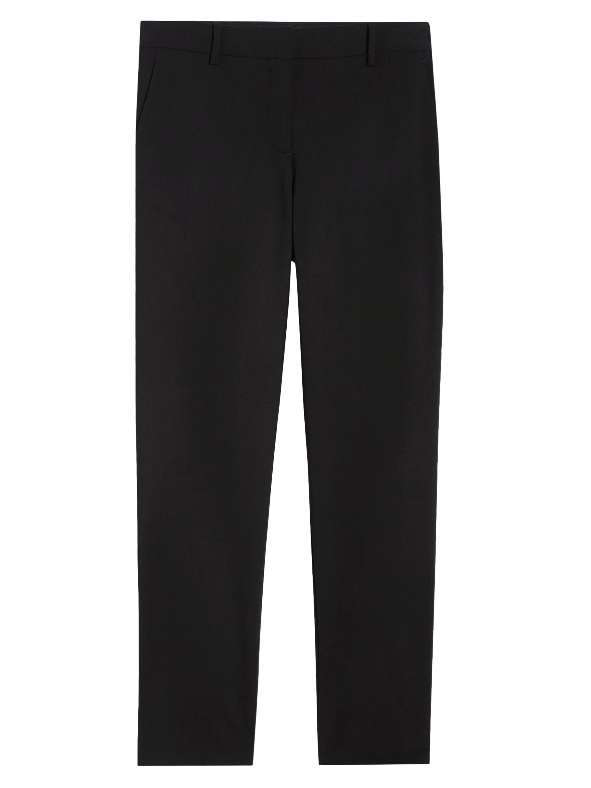 Women's Treeca Good Wool Pleated Ankle-Crop Pants - Black - 1