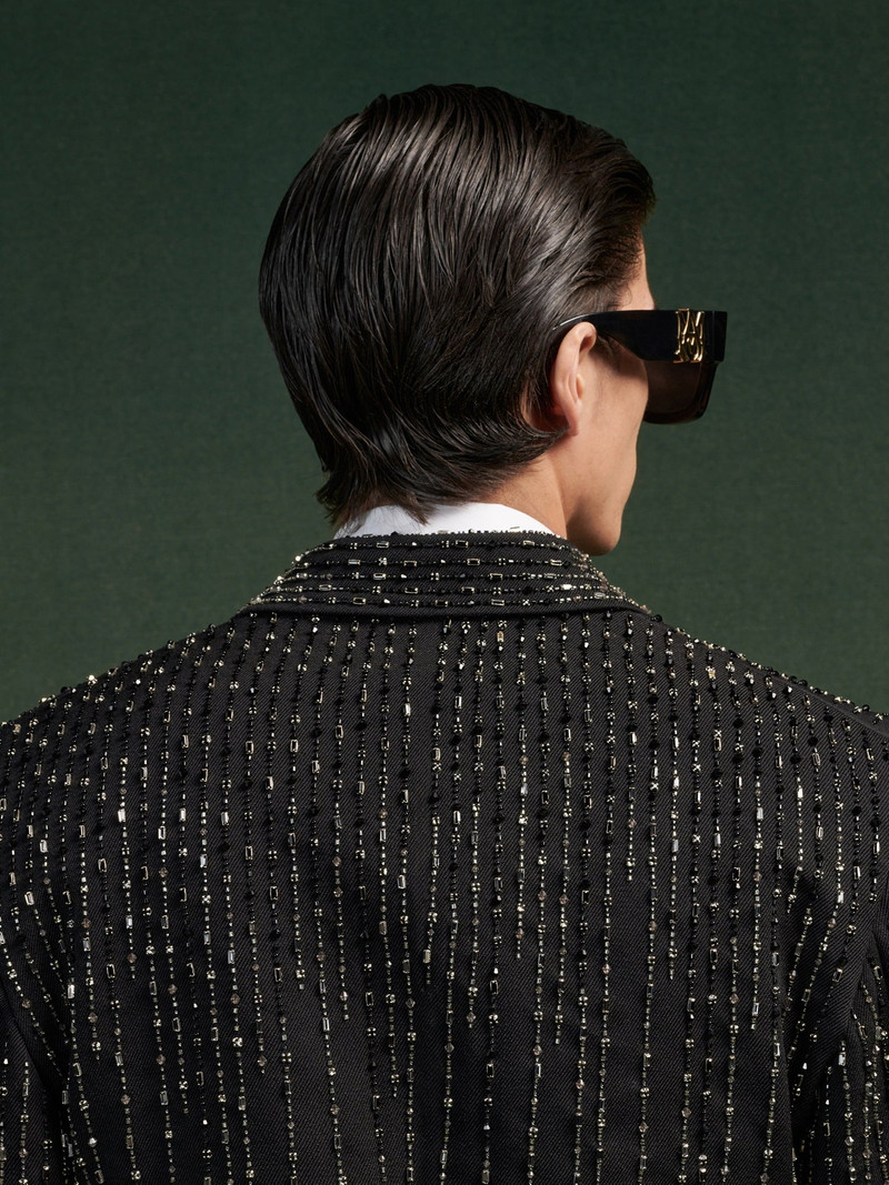 CRYSTAL STRIPE DOUBLE-BREASTED BLAZER 5