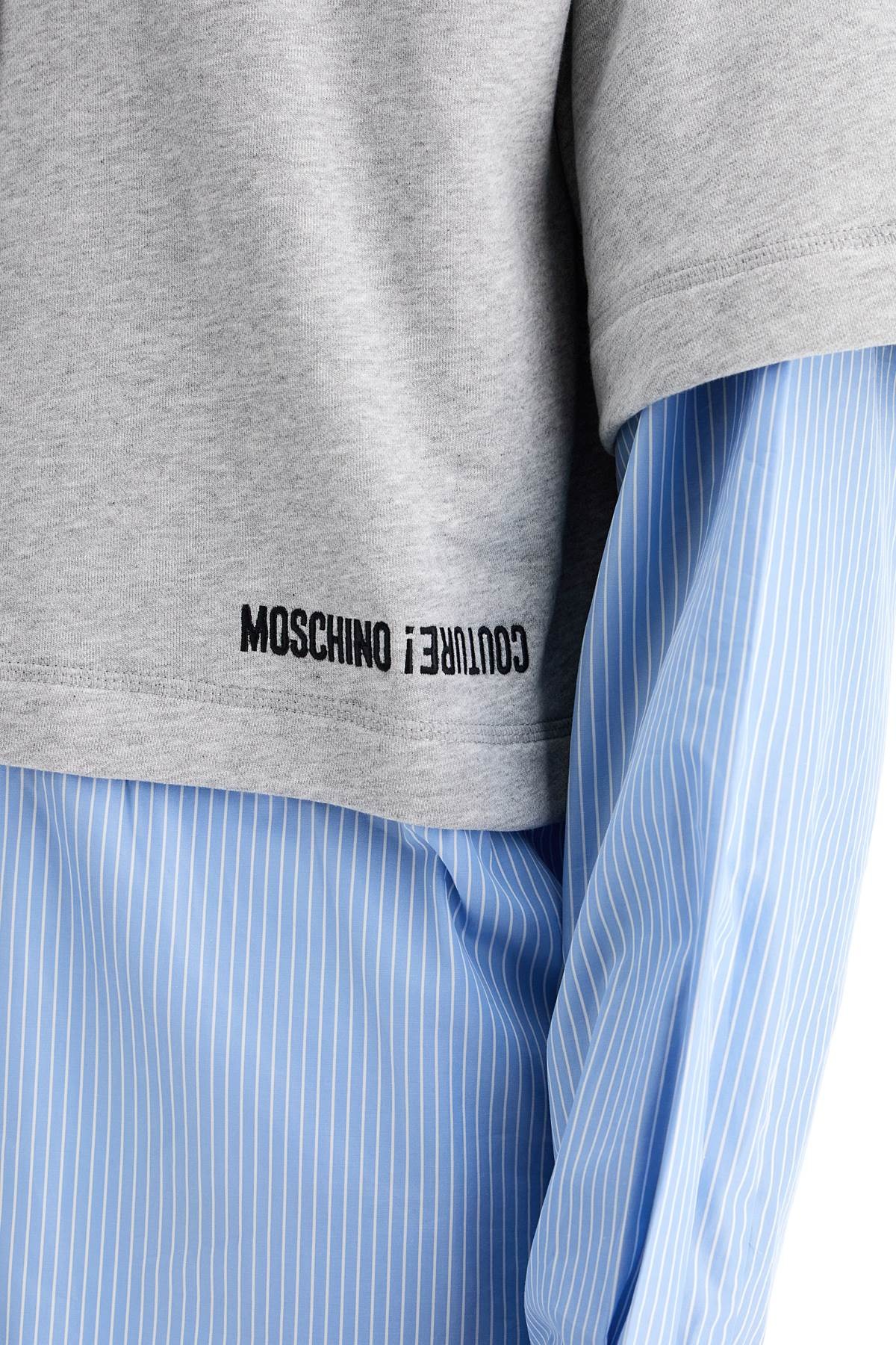 Moschino Moschino hybrid sweatshirt with shirt bottom | vazluxe