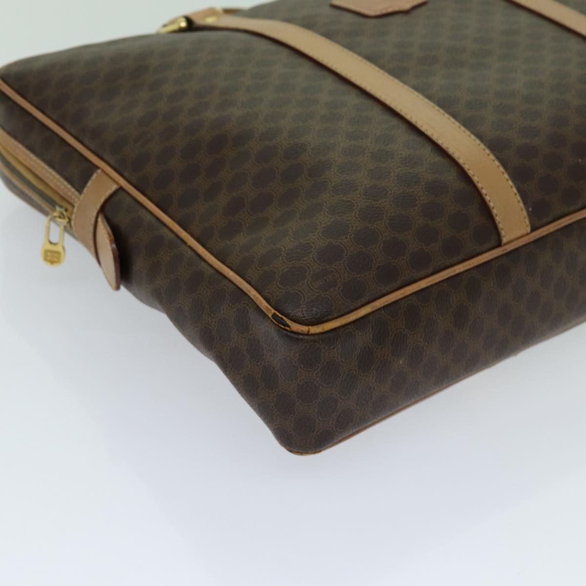 CELINE Macadam Canvas Hand Bag Pvc Brown - 14