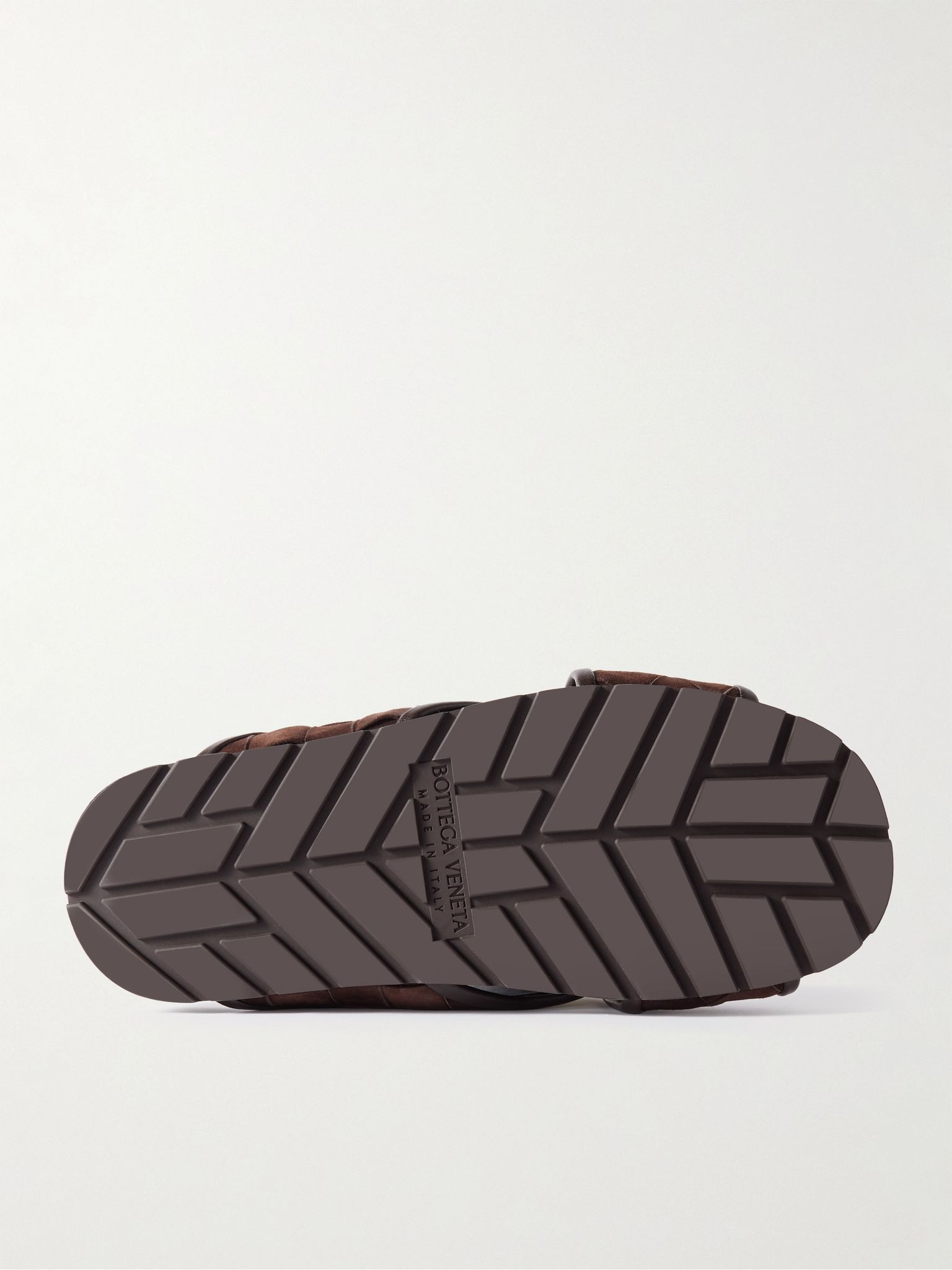 Tarik Intrecciato Suede Sandals Brown - 3