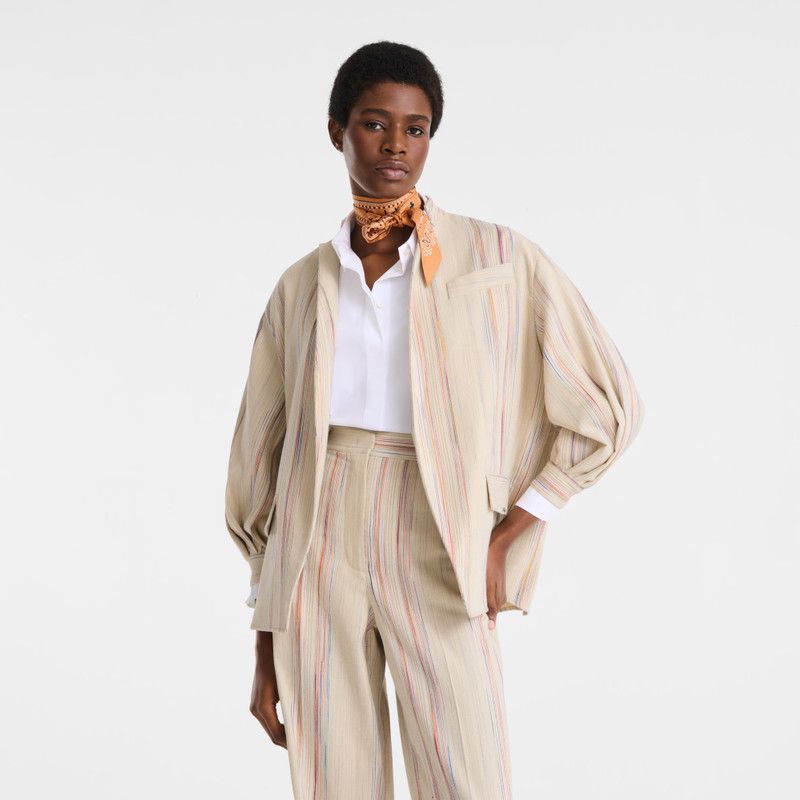 Kimono jacket Rainbow - Jacquard striped cotton 4
