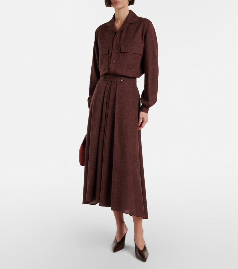 Loro Piana Ida wool, silk, and linen shirt outlook