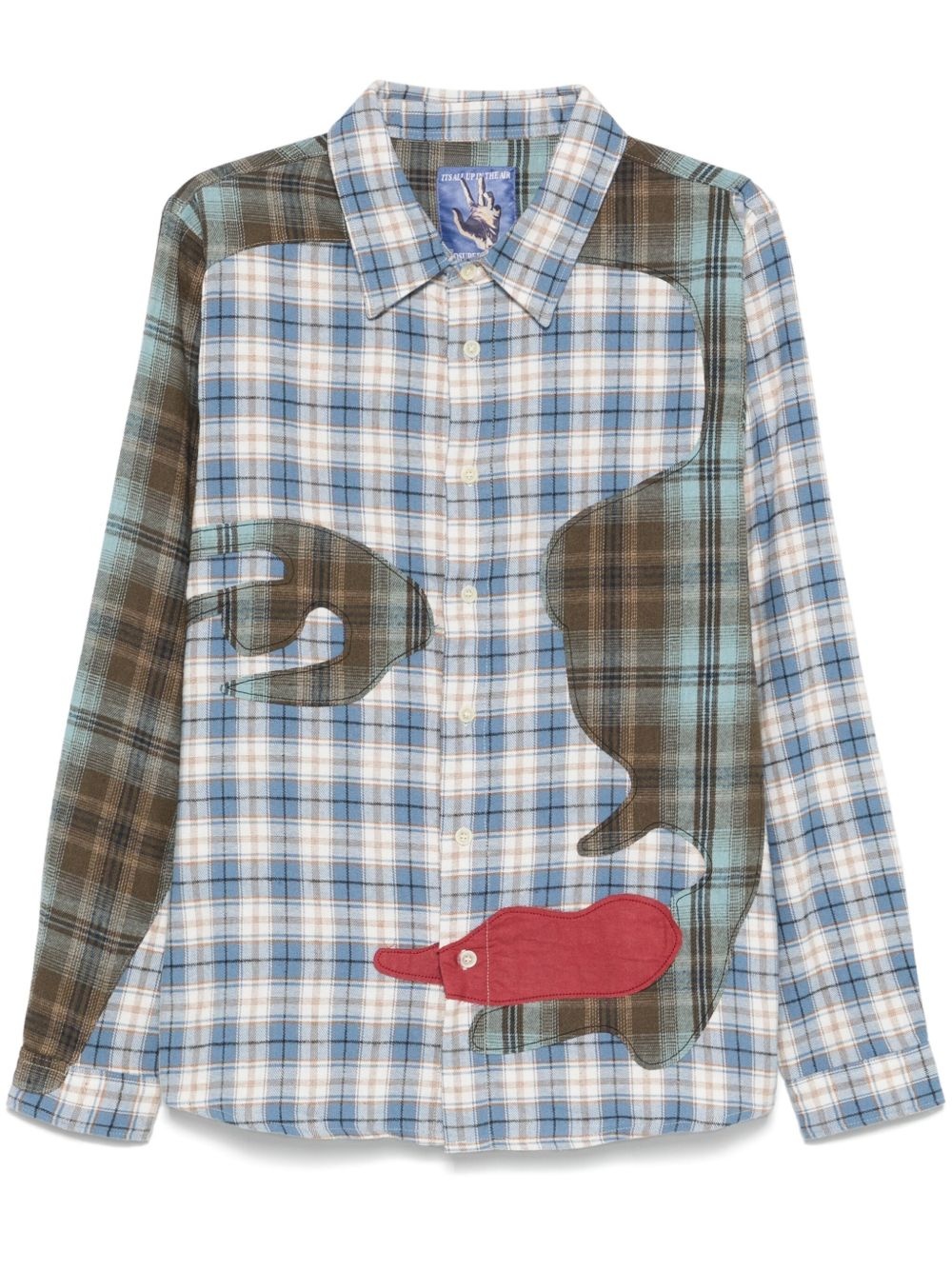 patchwork-face shirt - 1