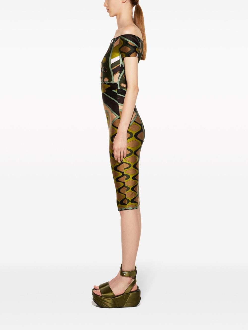 Vivara-print pencil skirt - 3