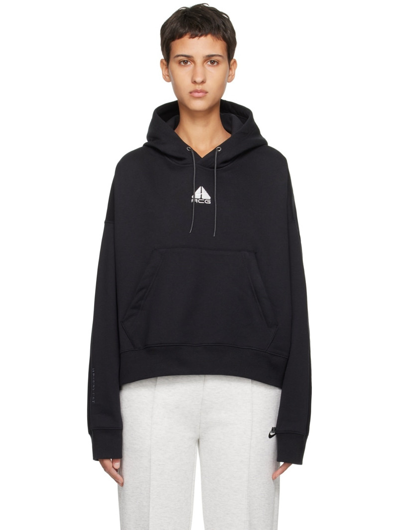 Black Embroidered Hoodie 1