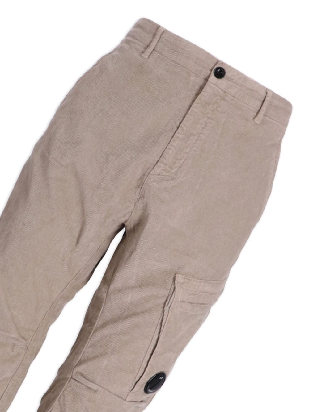 Lens-plaque corduroy cargo trousers - 2