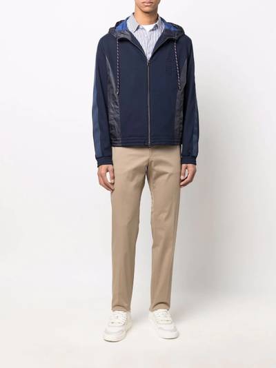 Etro panelled zipped hooded jacket outlook