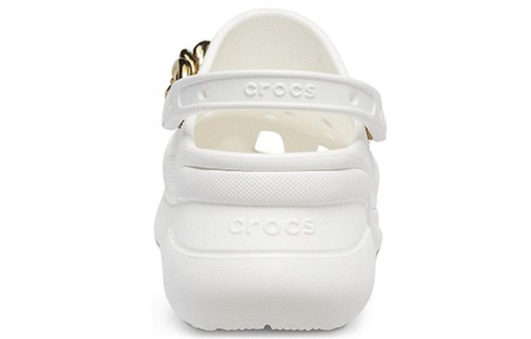 (WMNS) Crocs Retro Chain White Gold Sandals 'White Gold' 206662-19B - 4